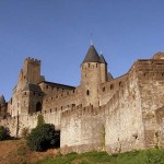 The Medieval Walled City Of Carcassone In The South Of France